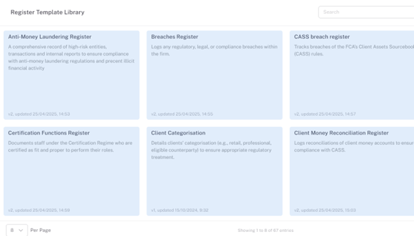 Register Vault My Compliance Centre